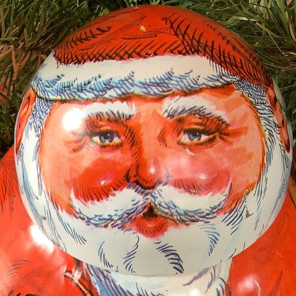 🎅🏻 Vintage 1980 Cheinco Roly Poly Santa Tin - Picture 2 of 9